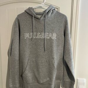 Pull&Bear Gray Hoodie for Men